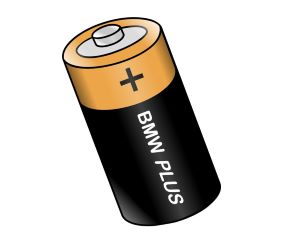 Cartoon image of an EV battery